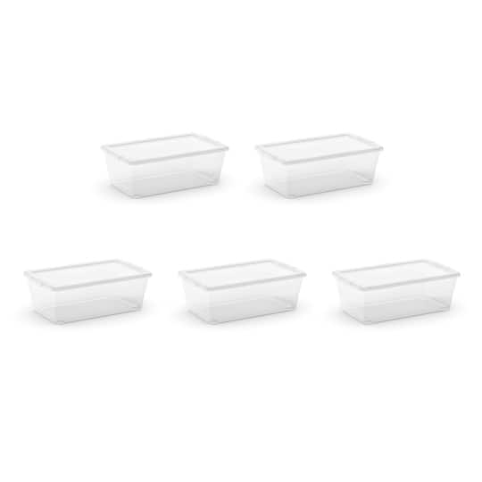 12 Packs: 5 ct. (60 total) 6.1qt. Clear Storage Cases with Snap-On Lids by Simply Tidy®